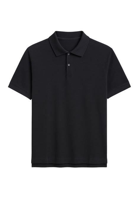 Polo Uomo Cotone Crêpe Mezza Manica Colore Asfalto Elegante ALPHA STUDIO | Polo | AU-1061B1014
